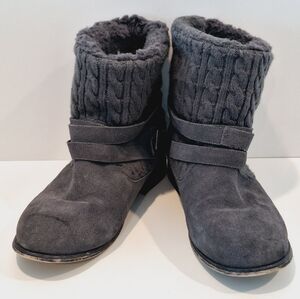 Bearpaw gray Shania suede boots
